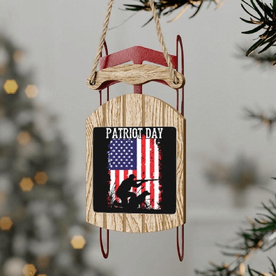 Patriot Day Sled Ornaments