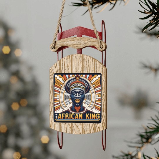 African King Gift For Afrocentric Lovers Sled Ornaments