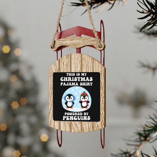 Christmas pajama Sled Ornaments powered by Penguins