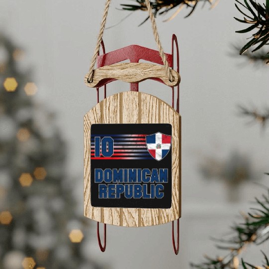Dominican Republic Sled Ornaments