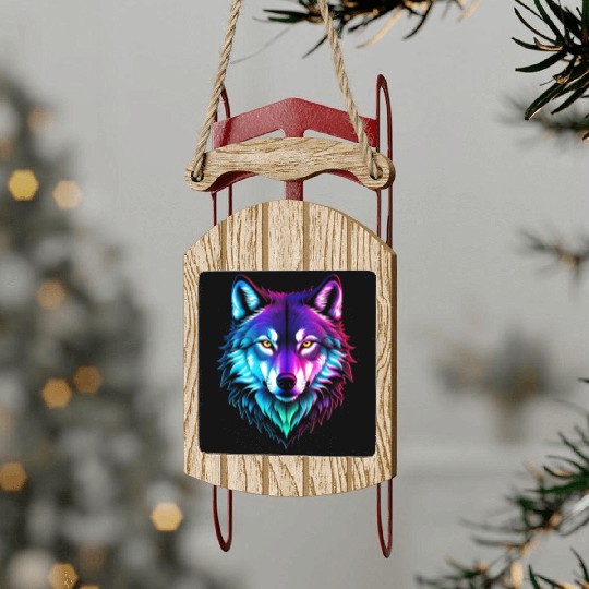 Alpha Wolf Sled Ornaments