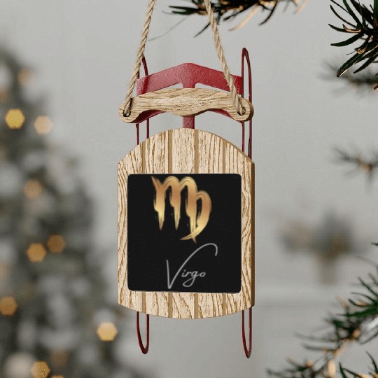 Virgo zodiac sign Sled Ornaments