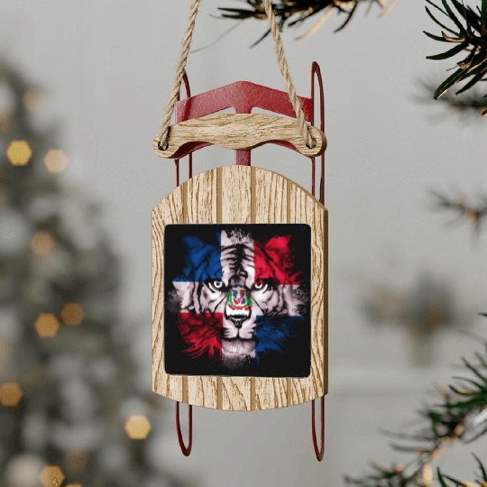 Dominican Republic Sled Ornaments