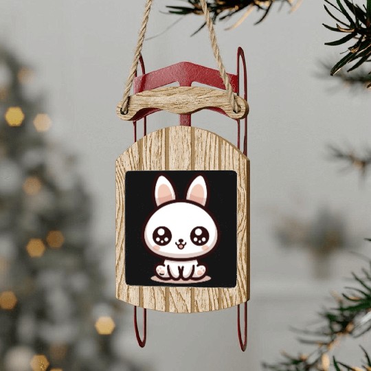 Rabbit Bubble Tea Kawaii Sled Ornaments