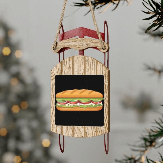 Subway Sandwich Design Sled Ornaments