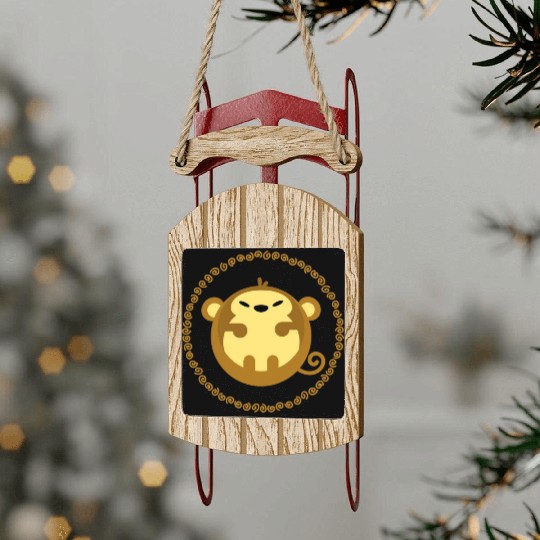 Ape Gorilla Monkey Primate Macaque Chimpanzee Sled Ornaments
