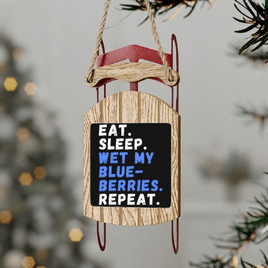 Berry Picking Blueberry Gardening Sled Ornaments