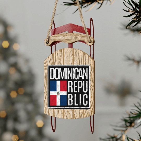 Dominican Republic Sled Ornaments