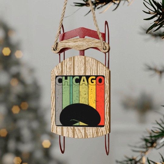Chicago Chicago Bean Cloud Gate Sled Ornaments