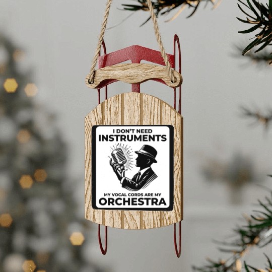 Beatboxing Culture Orchestra Musical Humor Beatbox Sled Ornaments