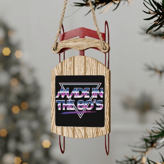 Made in the 80s Sled Ornaments