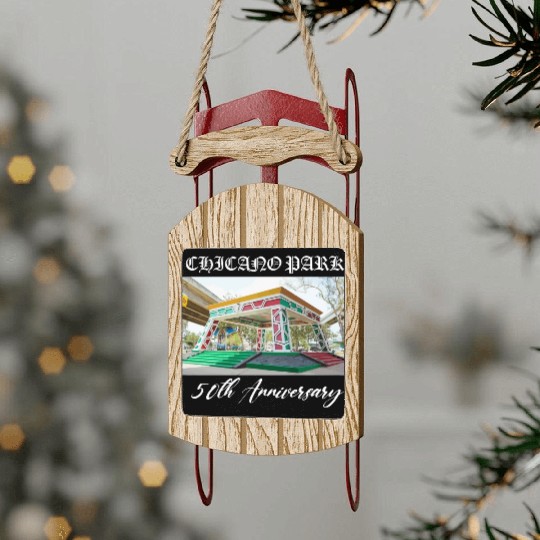 50th anniversary Chicano park Sled Ornaments