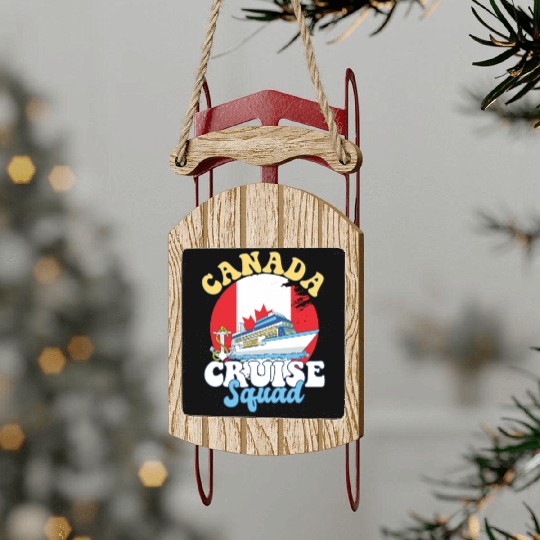 Canada Cruise Squad Family Vacation Trip Sled Ornaments