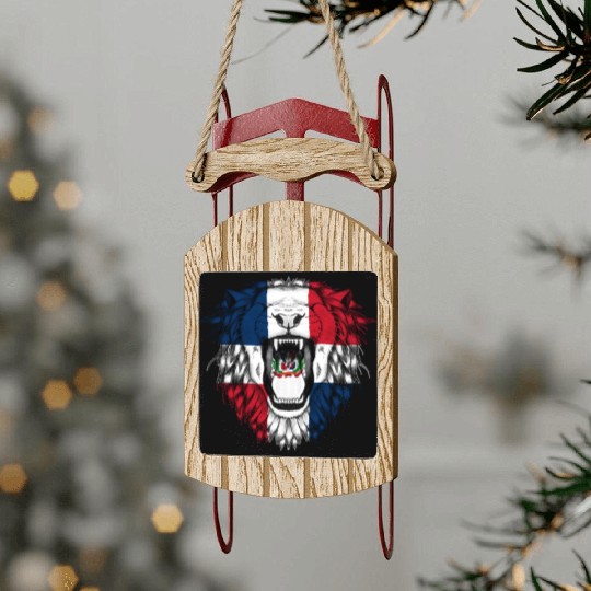 Dominican Republic Sled Ornaments