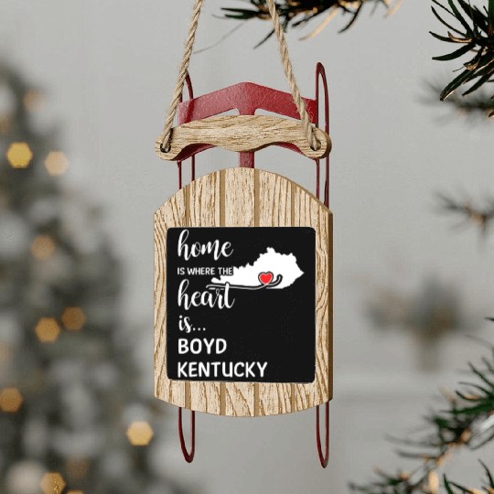 Boyd County Kentucky Is Where My Heart Is Gift Sled Ornaments