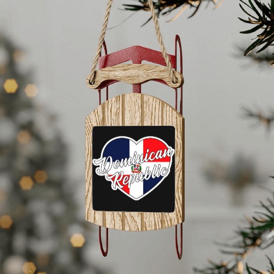 Dominican Republic Sled Ornaments