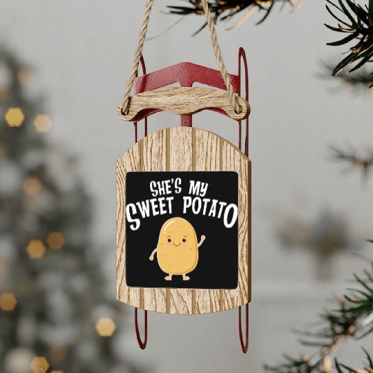 She's My Sweet Potato Sled Ornaments