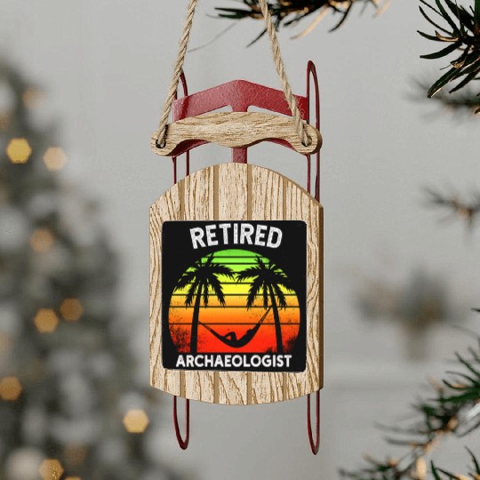 Twilight of Discovery: A Retired Archaeologist Sled Ornaments