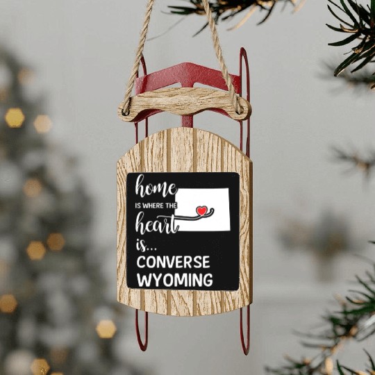 Converse County Wyoming Is Where My Heart IsGift Sled Ornaments