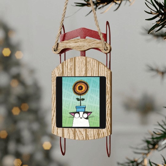 Kids Room Inspo, Cartoon Cat, Nursery Art, Newborn Sled Ornaments