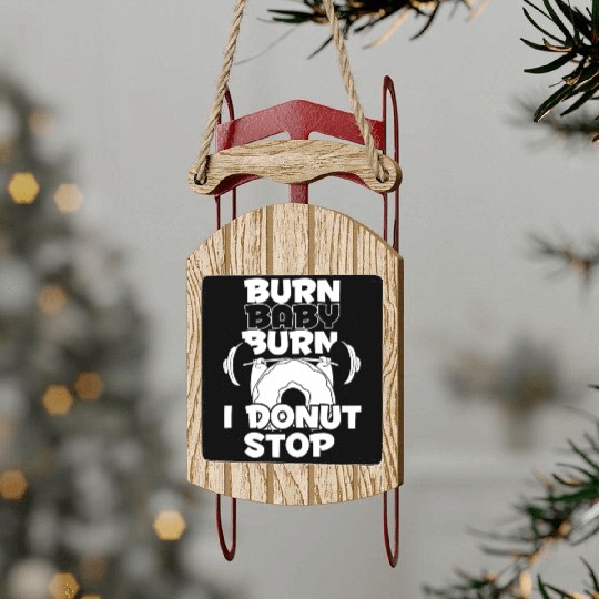 Fitness Donut Funny Donut Gym Sled Ornaments