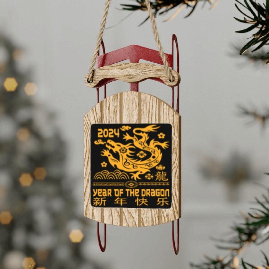 Zodiac Chinese New Year 2024 | Year Of The Dragon Sled Ornaments