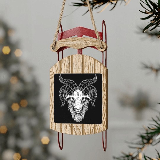 Devil Baphomet Goat Head Sled Ornaments