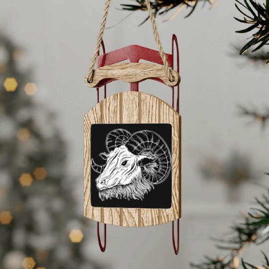Baphomet Goat Horn Art Sled Ornaments