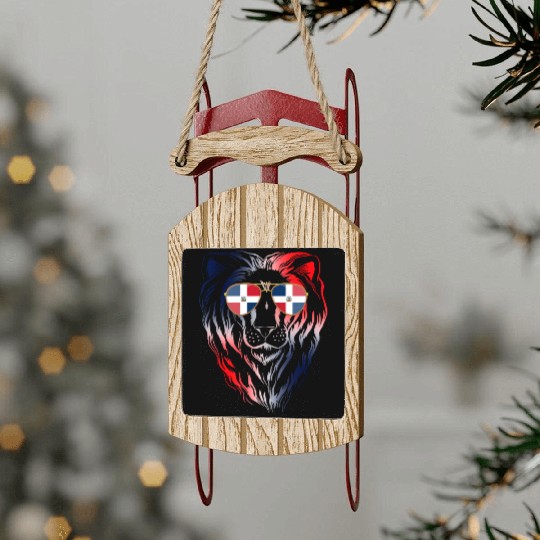 Dominican Republic Sled Ornaments