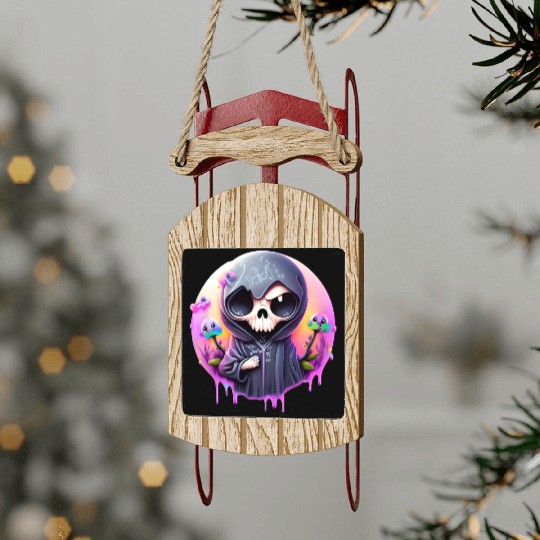 Grim Reaper Sled Ornaments