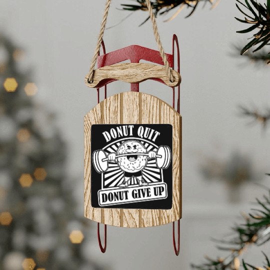 Fitness Donut Funny Donut Gym Sled Ornaments