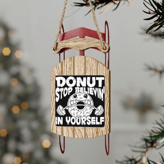 Fitness Donut Funny Donut Gym Sled Ornaments