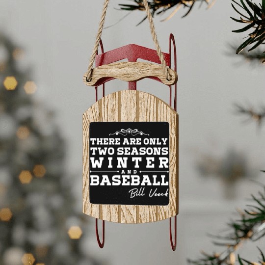 There are only two seasons - winter and Baseball Sled Ornaments