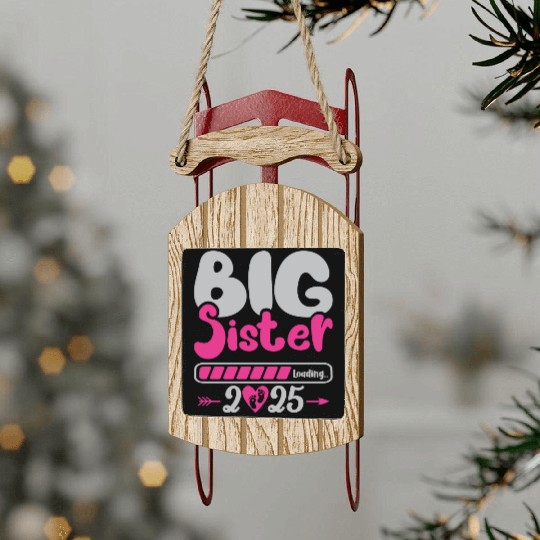 Big Sis loading - Big Sister loading - Pregnancy Sled Ornaments