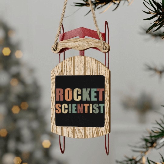 Rocket Scientist Aerospace Engineer Spaceship Sled Ornaments