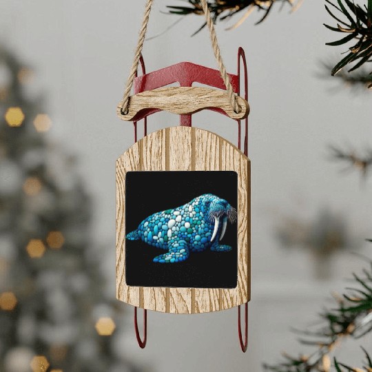 Serene Seas Walrus Sled Ornaments