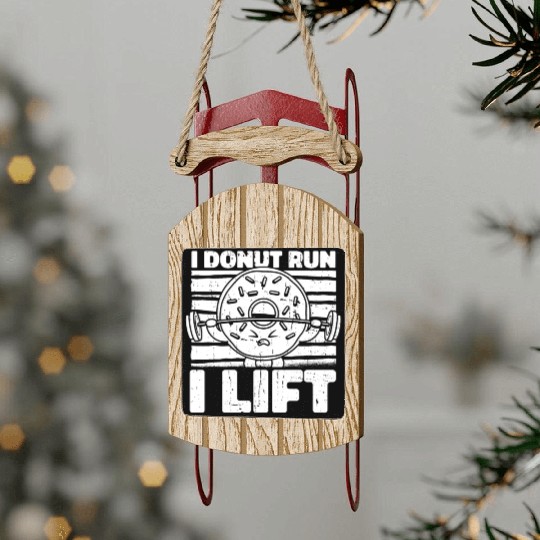 Fitness Donut Funny Donut Gym Sled Ornaments