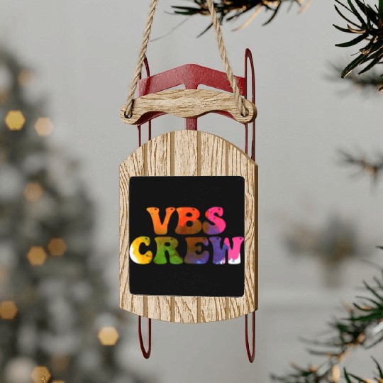 VBS Colorful Bible Vacation School Love Sled Ornaments