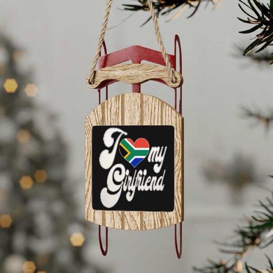 uploadedI Love My South African Girlfriend Sled Ornaments