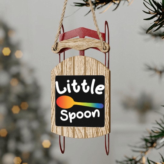 Little Spoon LGBT Pride Gay Lesbian Couple Love Sled Ornaments
