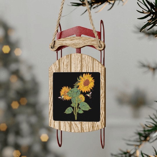Sunflower summer vibes Sled Ornaments