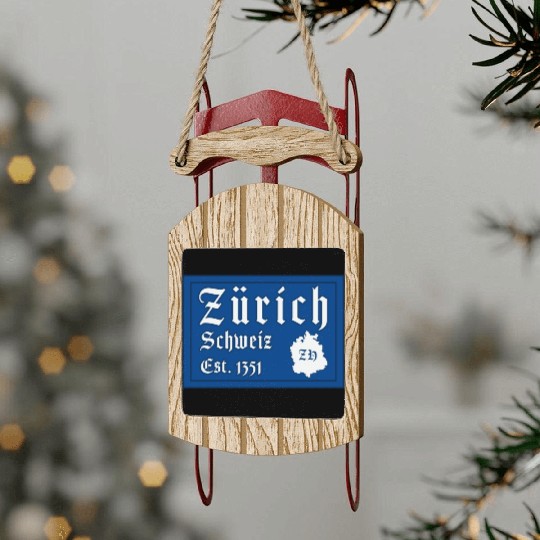 Zürich Switzerland Sled Ornaments
