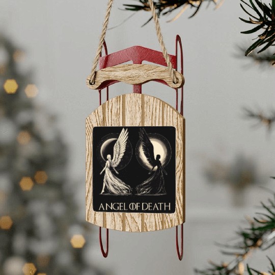Angel of Death - Sun And Moon Mystical Artwork Sled Ornaments