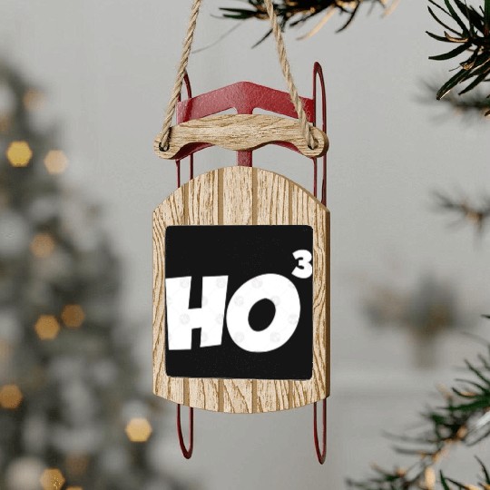 Ho Ho Ho Cubed Sled Ornaments Ho Sled Ornaments Geek Nerd Gifts Ch