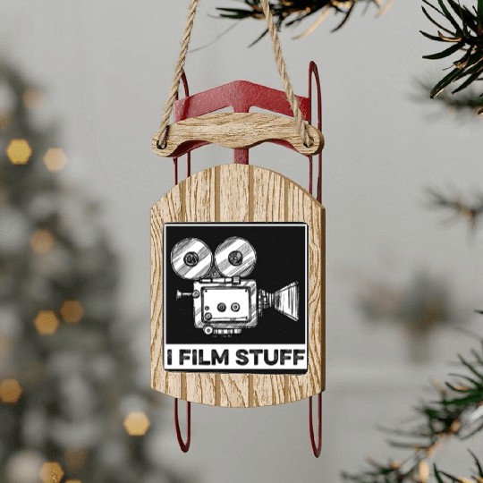 I Film Stuff Movie Fan Or Filmmaker Gift Sled Ornaments