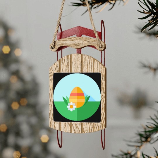 Easter Egg Sled Ornaments