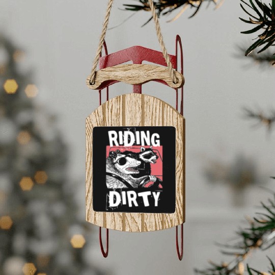 Funny Raccoons Trash Panda Racoon Lovers Sled Ornaments
