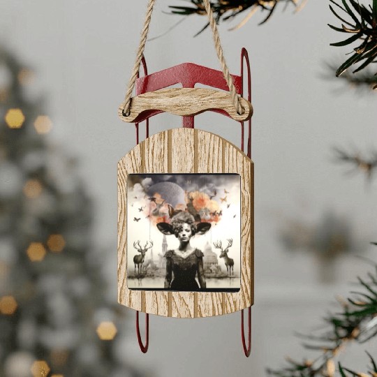 Lets go Bambi Sled Ornaments