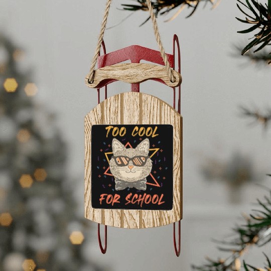 Too Cool For School Sled Ornaments