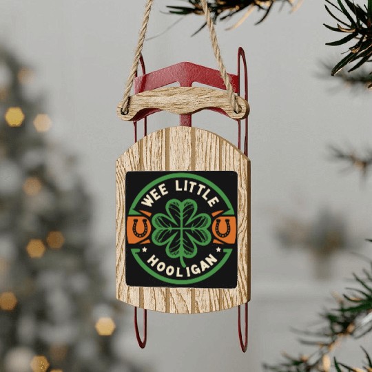 Lucky Hooligan Clover Sled Ornaments